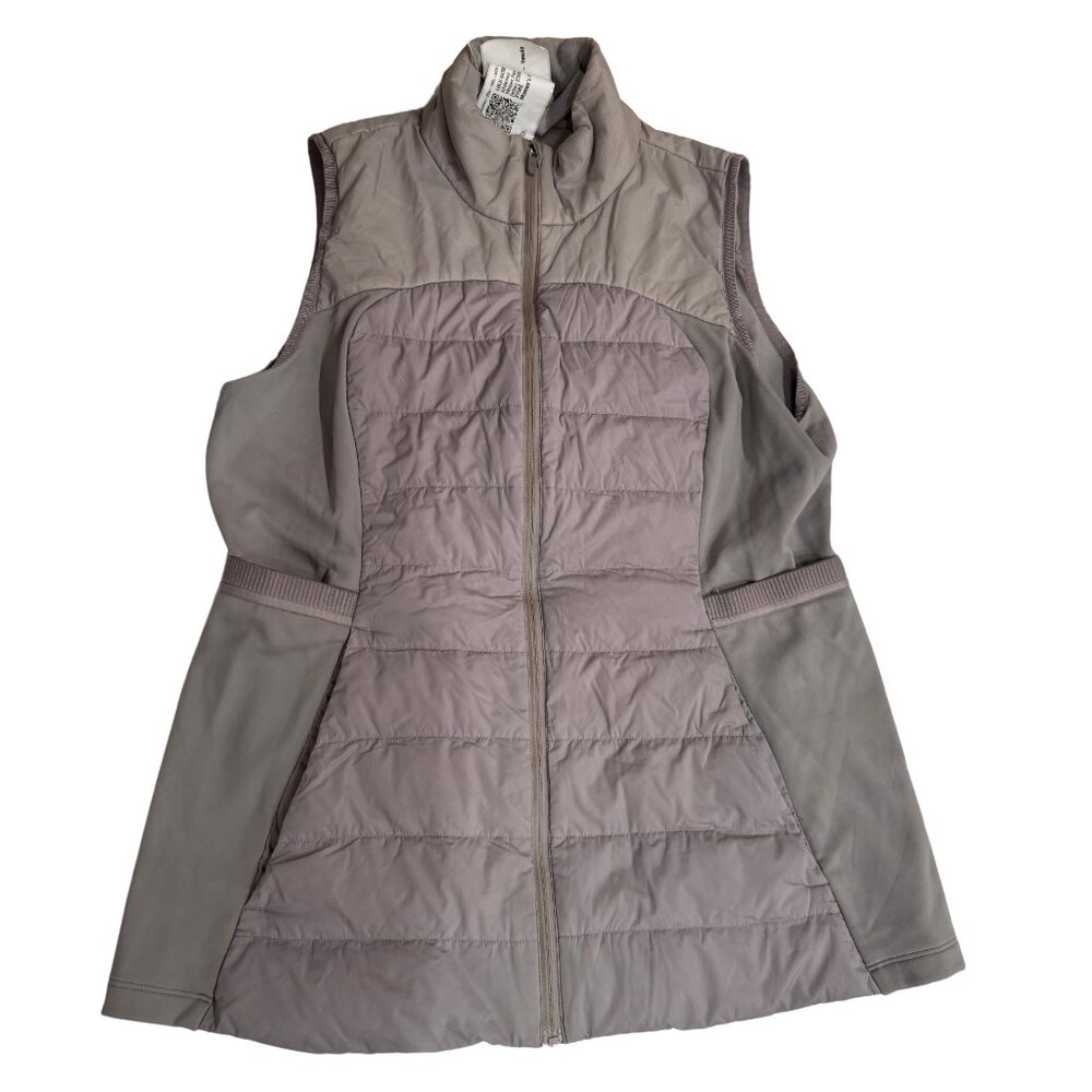 Lululemon Women's Down for It All Gray Vest Goose Down Size 12 - Very Good